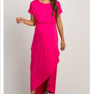 PinkBlush Fuchsia Maternity Maxi Dress